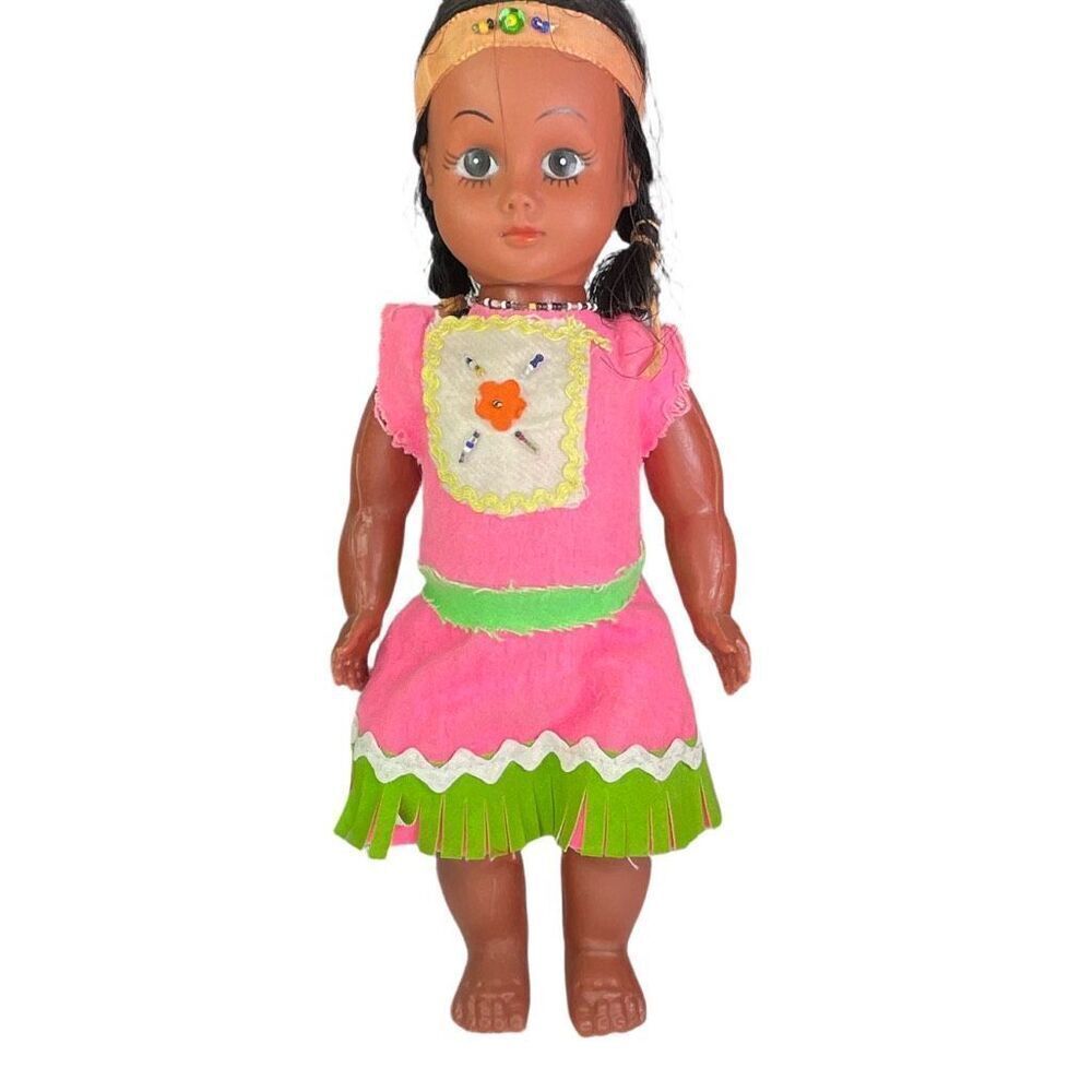 Vintage Native American girl doll in original costume from 1960’s